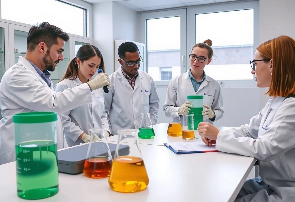 Equipo de Fallavitcv trabajando en un laboratorio